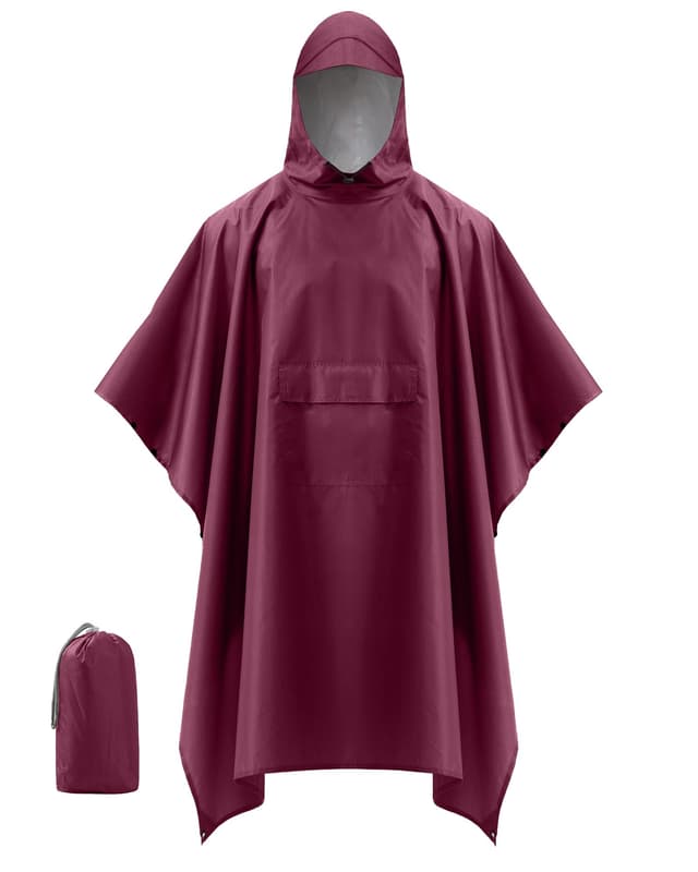 🌧️ Coutyuyi Wasserdicht Regenponcho Unisex - 3-in-1 Multifunktionaler Regencape 🌂