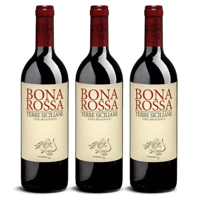 DELINAT – Bonarossa 2022 – Italienischer Rotwein trocken – Bio-Wein aus Sizilien 🍷🇮🇹