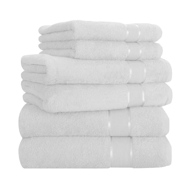 🎉 Spezialangebot! Mixibaby Handtuch 6er Set 2X Duschtuch 2X Handtuch 2X Gästetuch 100% Baumwolle Frottee - Weiß