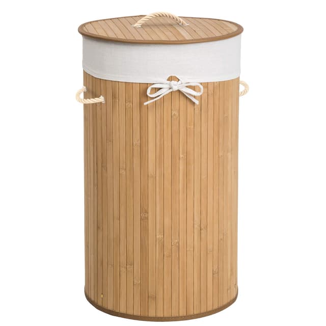 🌿🧺 Tectake Robuster Bambus Wäschekorb faltbar mit Deckel und Wäschesack - Diverse Modelle