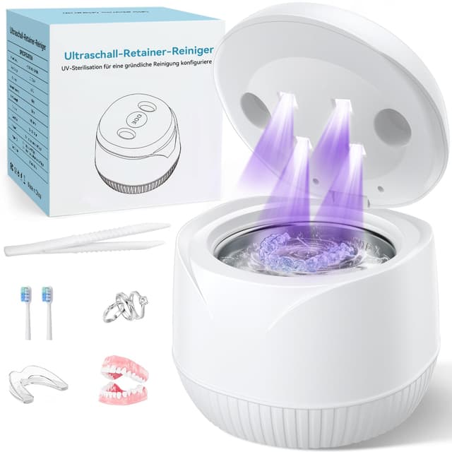 Ultraschallreinigungsgerät 45000Hz UV Ultraschallreiniger 200ML Dental Pod 🦷💎