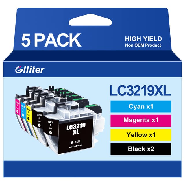Glitter LC3219XL Patronen für Brother MFC-J5330DW (5er-Pack) 🌟