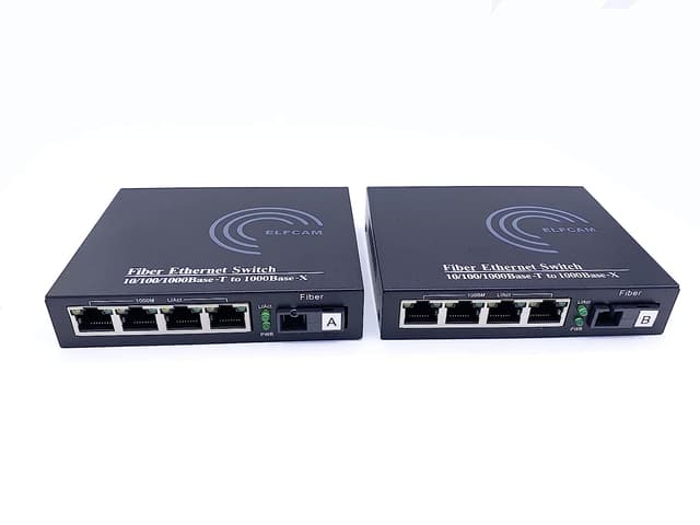 Elfcam® - Gigabit Ethernet LWL Medienkonverter 🚀🔌