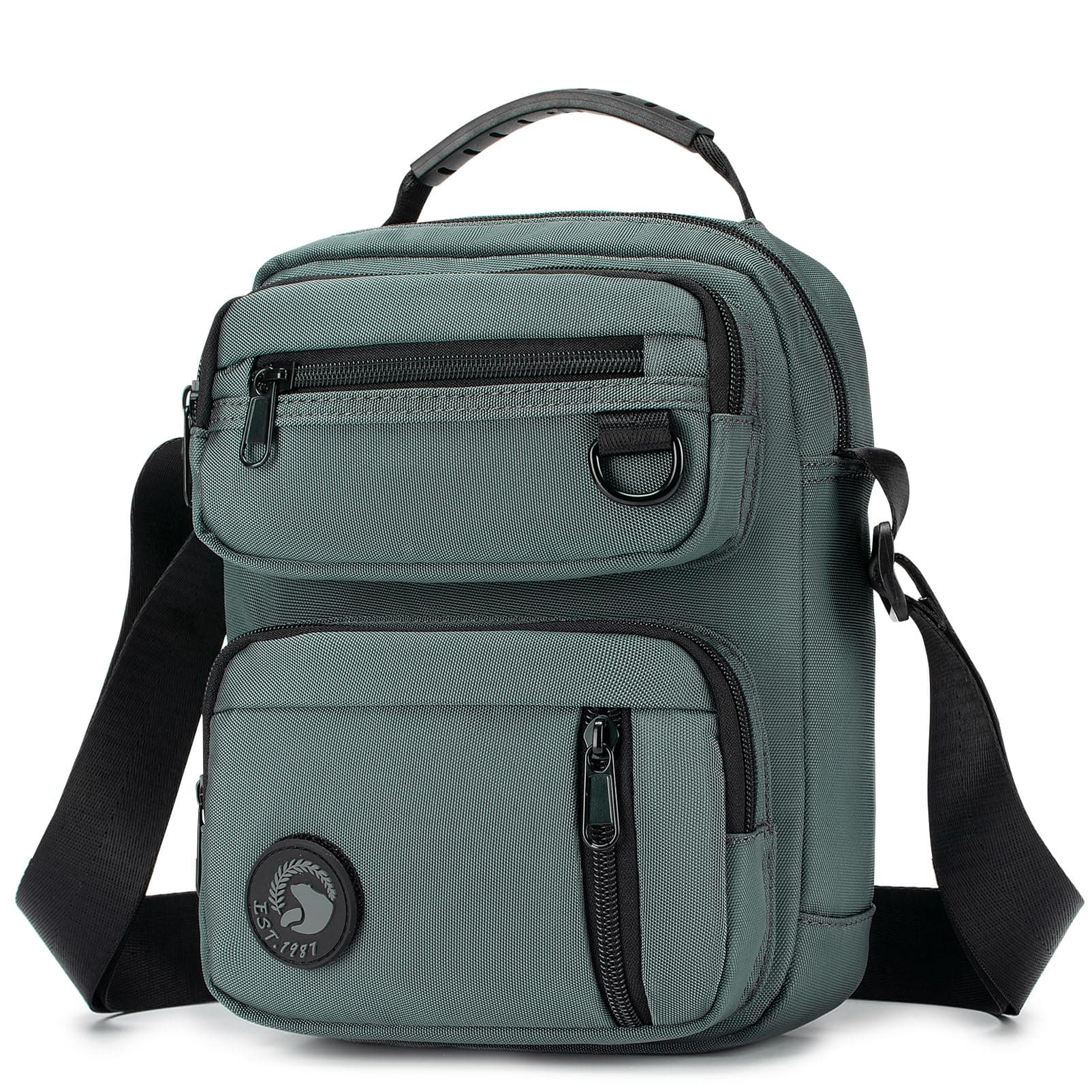 SUCIKORIO Umhängetasche Herren Klein mit Patches Klett 🎒👨‍💼
