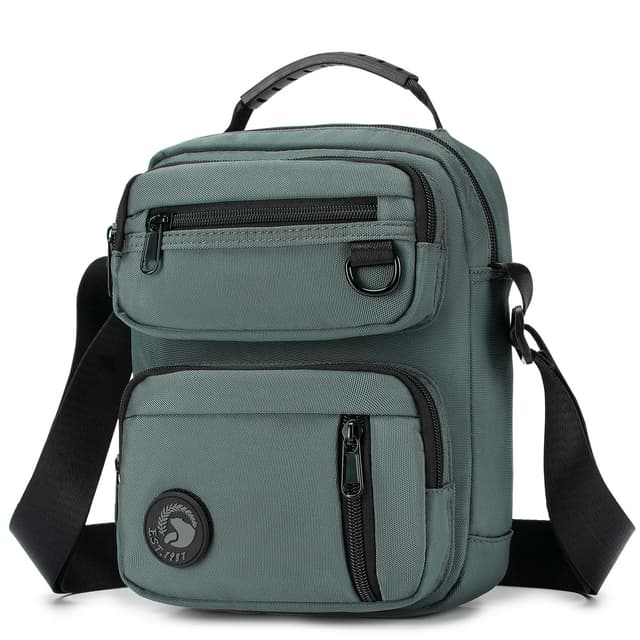 SUCIKORIO Umhängetasche Herren Klein mit Patches Klett 🎒👨‍💼