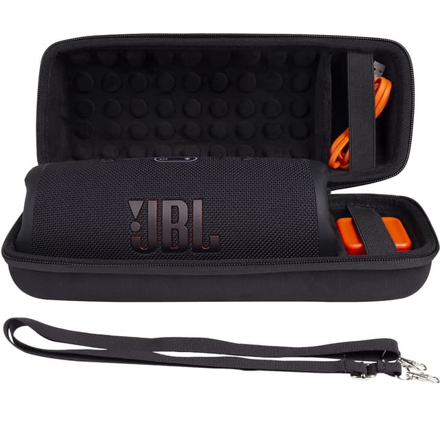 Khanka Hart Tasche + Schultergurt für JBL Charge 5/ Charge 4 Schwarz 🎵🔊