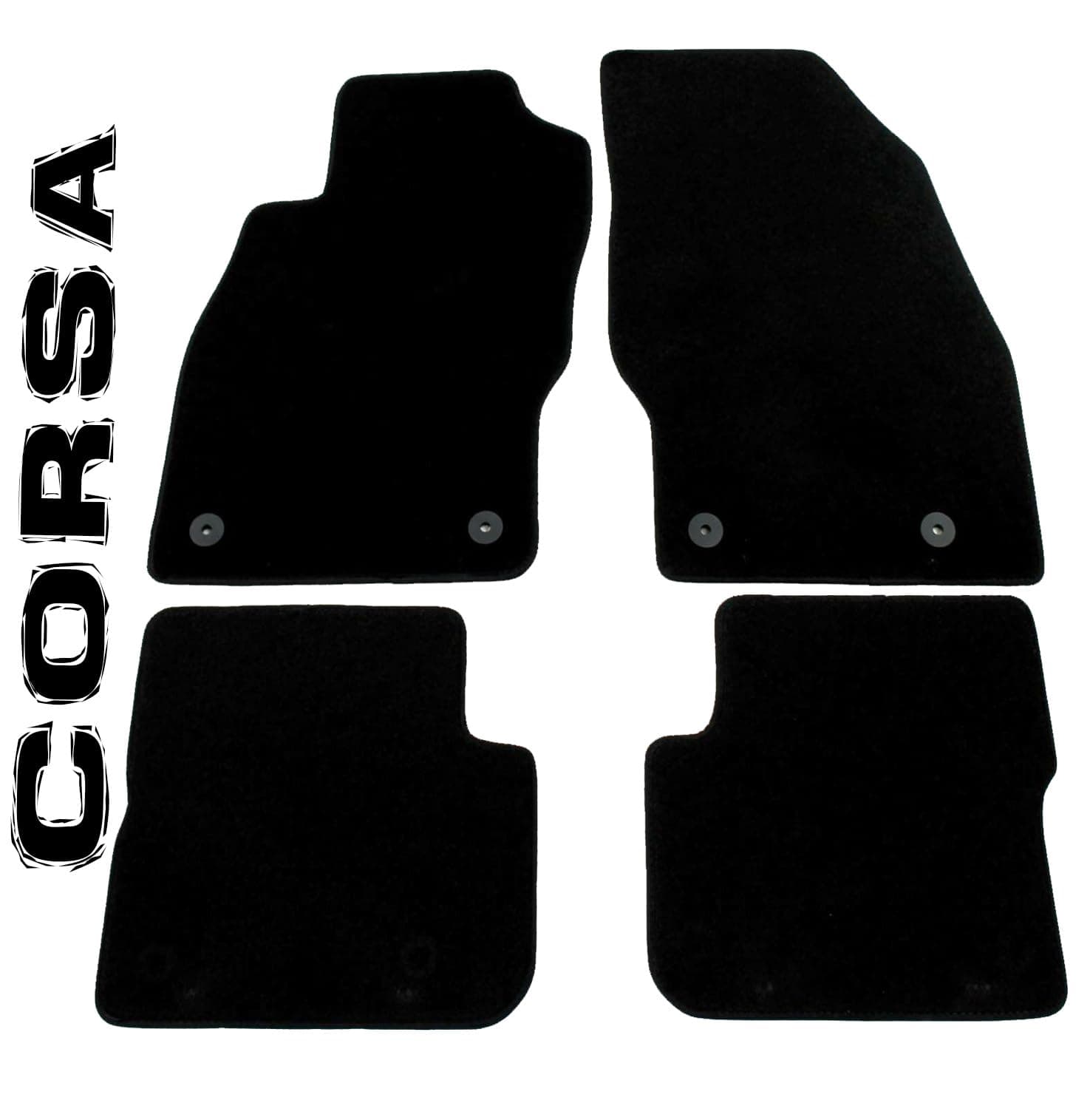 🚗 AUTOTEPPICH-STYLERS Q100+ Fußmatten Set für Opel Corsa D + E 2006-2019 🚗