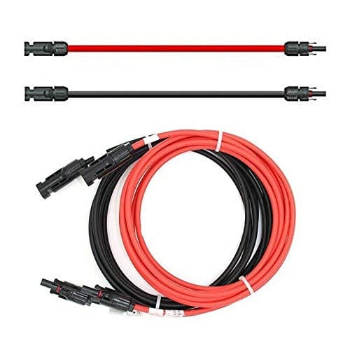 SOLARTRONICS Verlängerungskabel 6mm² inkl. Solarstecker 2x5m - PV Kabel H1Z2Z2-K beidseitig rot/schwarz 🌞 Hochwertiges Photovoltaik Kabel