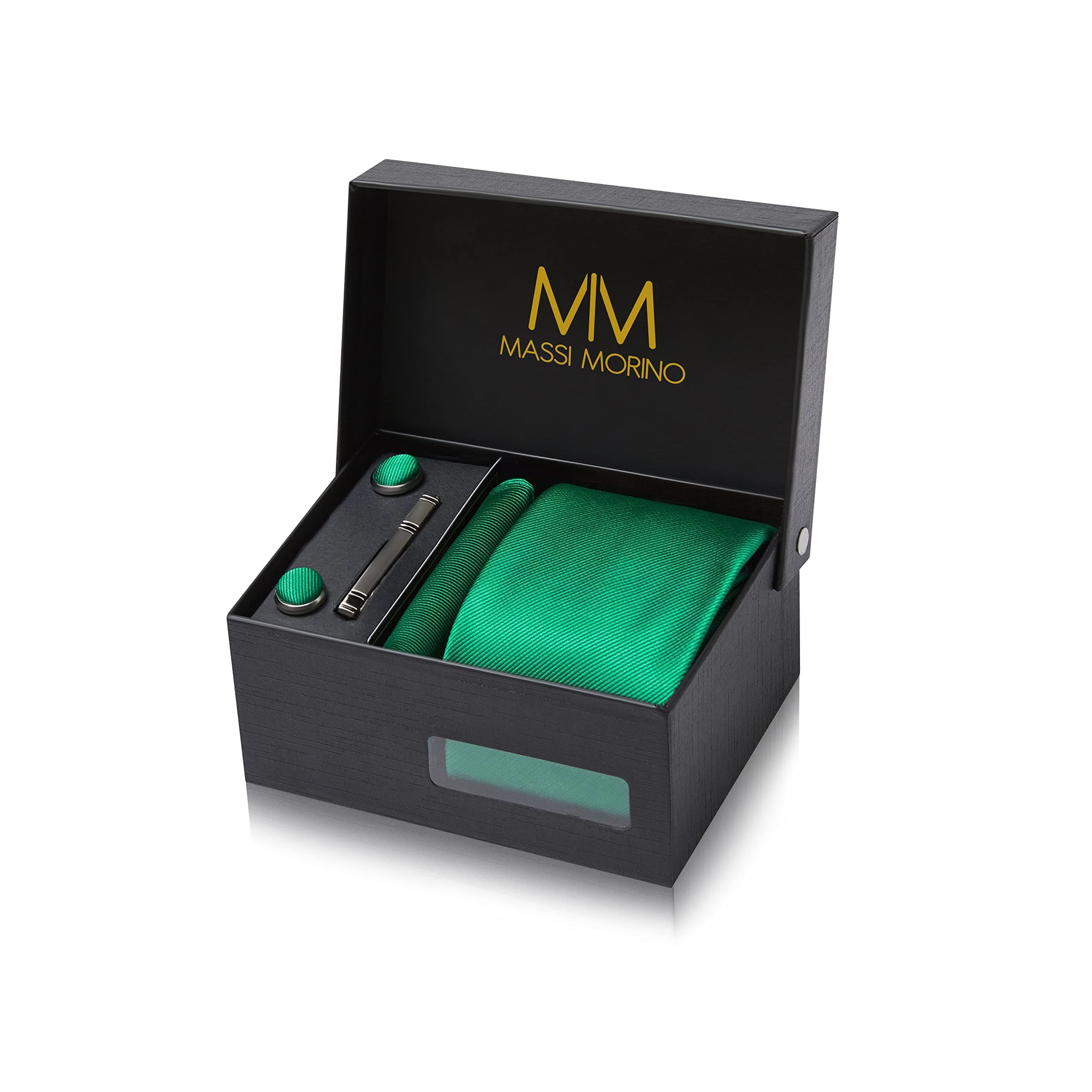 Massi Morino Krawatte mit Einstecktuch Set Herren 🎩👔