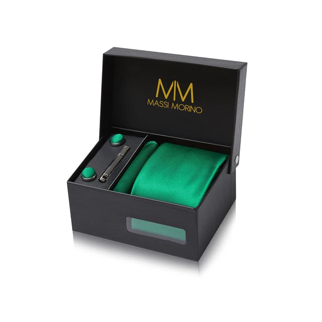 Massi Morino Krawatte mit Einstecktuch Set Herren 🎩👔