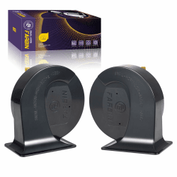 🚗📢 FARBIN 12v Universelles Elektrisches Autohupe 130dB - 400Hz - 500Hz - Tiefton/Hochton Dual-Tone Motorrad Hupe Wasserdicht Schnecken Horn Ersatzset für Auto Black 🚨 Angebot bei HelloDeals