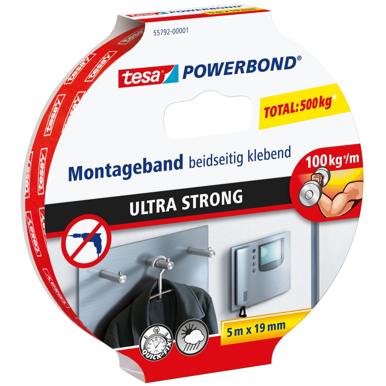 tesa Powerbond ULTRA STRONG - Doppelseitiges, extra starkes Montageband 🛠️🔒