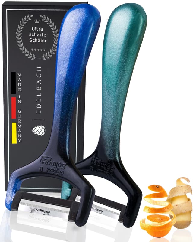 🔪 Edelbach Solingen | 2x Sparschäler Messerset 🥔🥕🔪