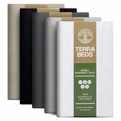 Terra Beds Premium Spannbettlaken - Hochwertiges Bettlaken aus Oeko-TEX Baumwoll Jersey 🛏️ Angebot bei HelloDeals