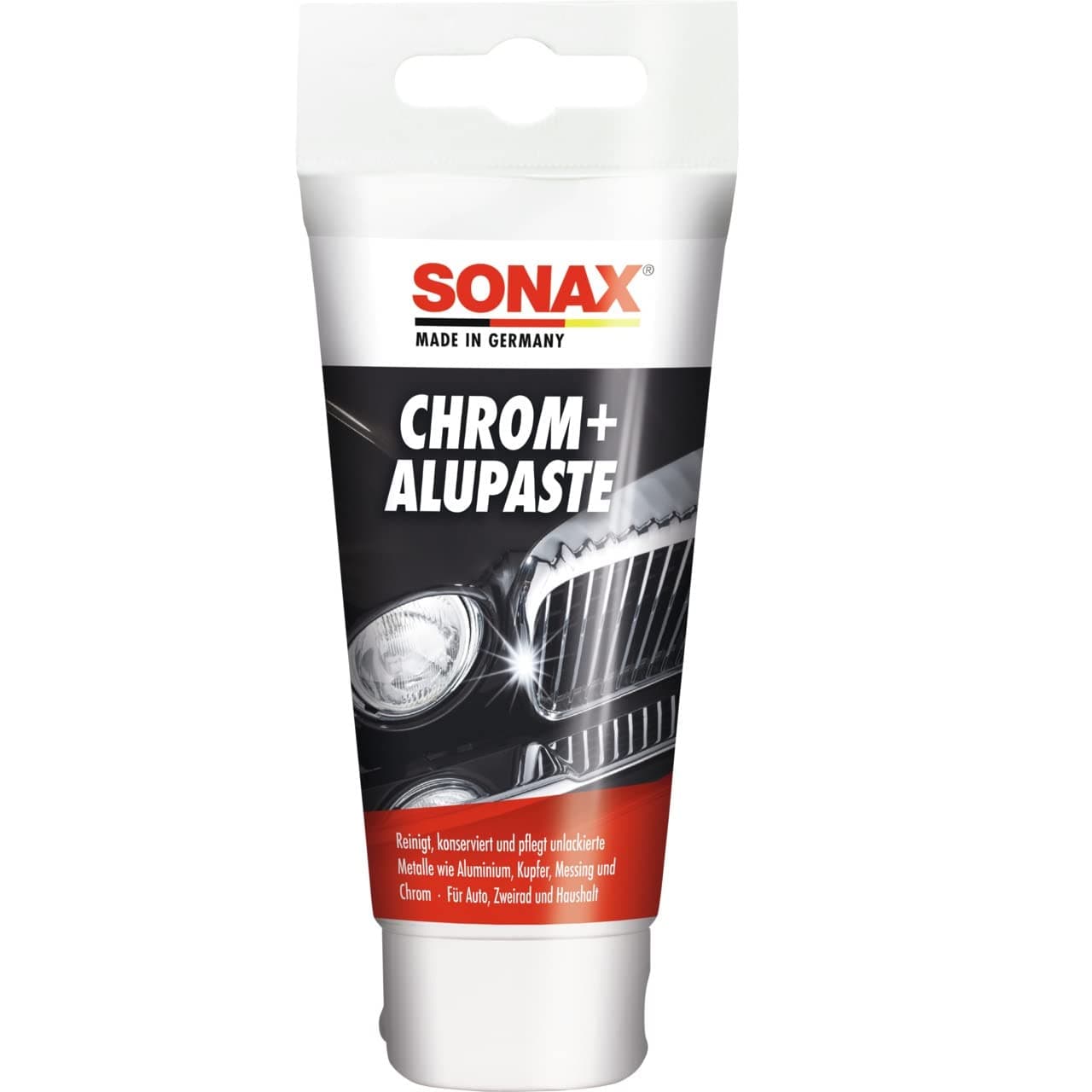 🚗 SONAX Chrom+AluPaste (75 ml) - Poliermittelhaltige Pflegepaste zur Beseitigung von Korrosion! 🌟