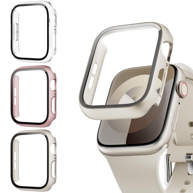 Lovmunia 3-Stück Schutzhülle mit Displayschutzfolie für Apple Watch SE/6/5/4 40mm 🌟📱