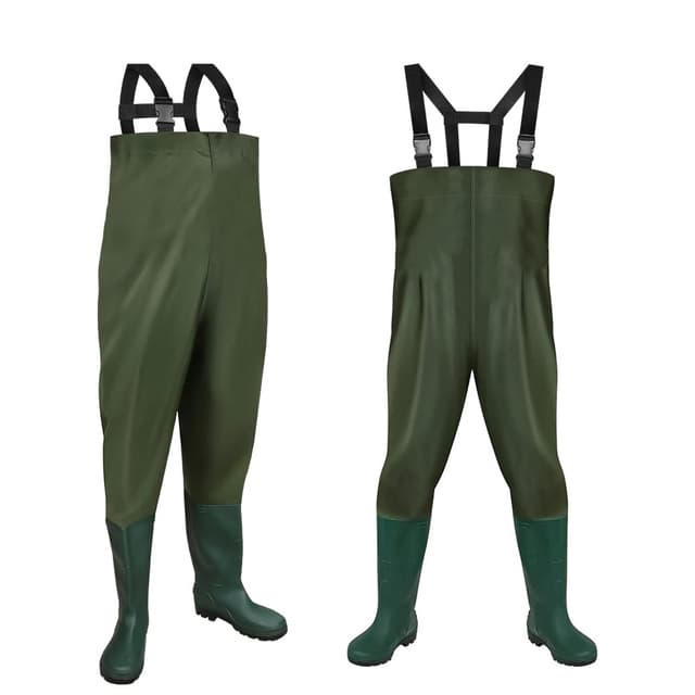 Jiubiaz Wathose 70D Nylon Composite PVC Angelhose | Grün 🎣