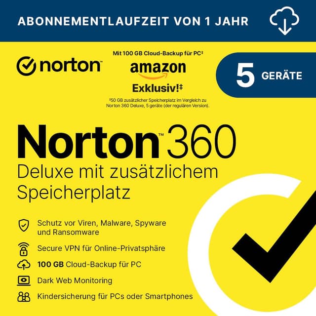 🔒 Norton 360 Deluxe - Amazon Exklusiv 🛡️