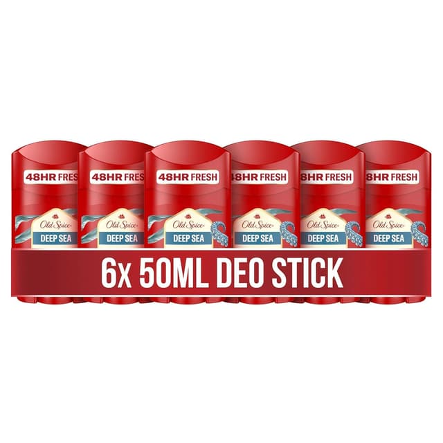 Old Spice Deep Sea Deostick für Männer, 6x50ml, 24/7 Frischhh 🌊🌸🍊