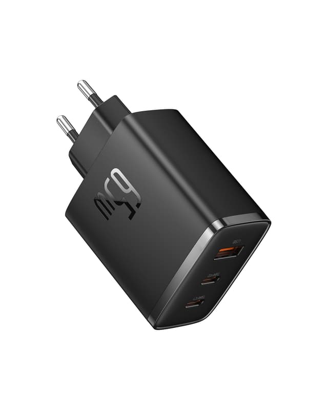 Baseus USB C Ladegerät 65W 3-Ports USB C Netzteil PD Ladegerät mit PPS, GaN Schnellladegerät Schwarz 📱💻