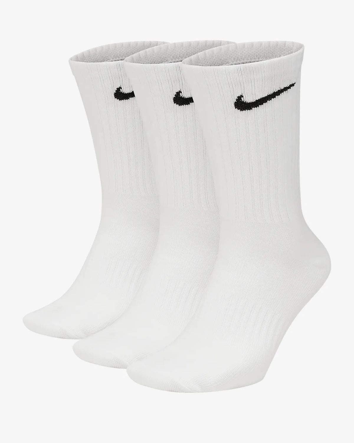 Angebot: Nike Unisex Everyday Cushioned Crew Crew-Trainingssocken (3 Paar) M Weiß / Schwarz 🔥🧦