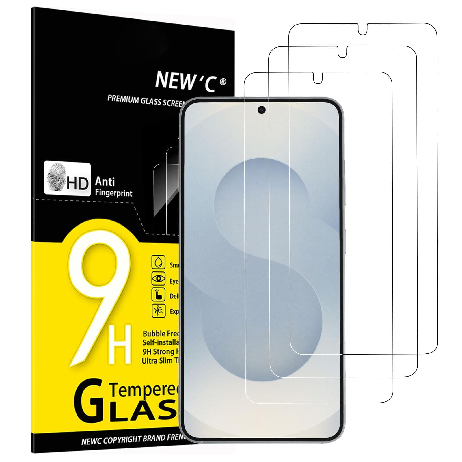 📱🔥 NEU'C 3 Stück Panzerglas für Samsung Galaxy S25 6,2 Zoll 🛡️