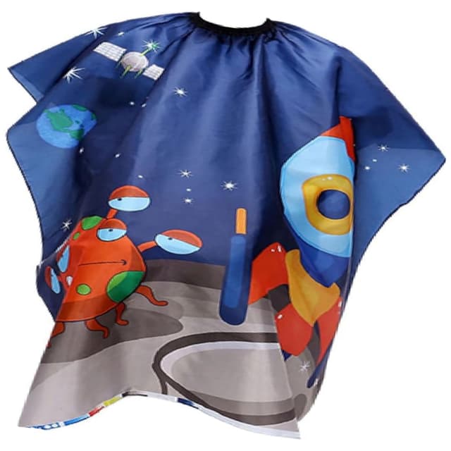 BOBOZHONG Kinder Haarschnitt Salon Umhang 🚀 Cartoon Haarschneideumhang für Kinder