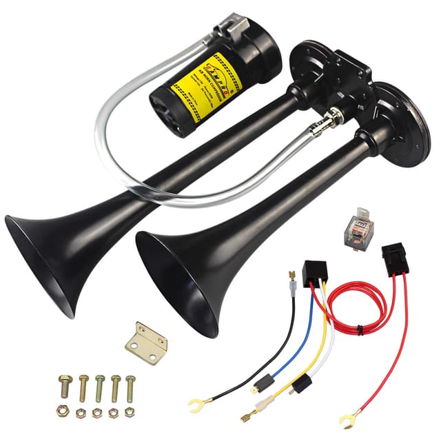 🚛📢 GAMPRO 12V 150db LKW Hupe mit Chrom Zink Dual Trompete Air Horn