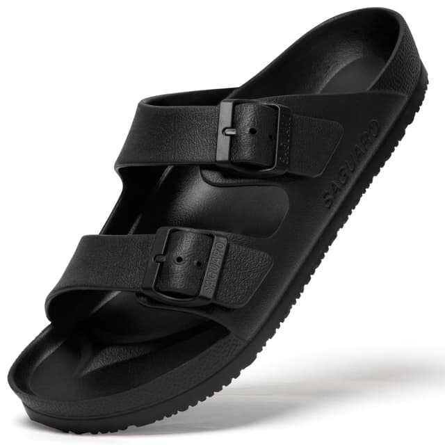 🌞 Sommerangebot! SAGUARO Zehentrenner Hausschuhe - 47 EU Schwarz