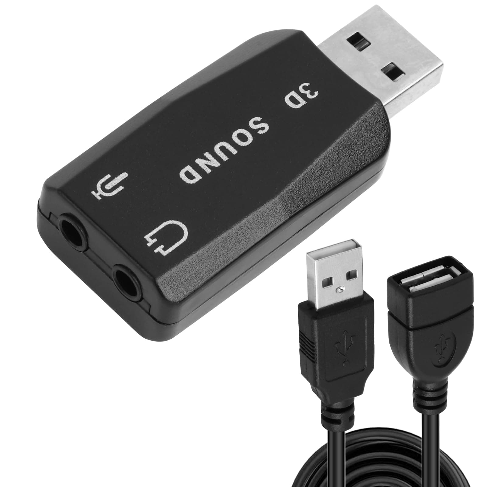 🔊 EuAcesry USB Soundkarte Extern, USB auf AUX Kabel 3,5 mm Stereo Jack Audio Adapter