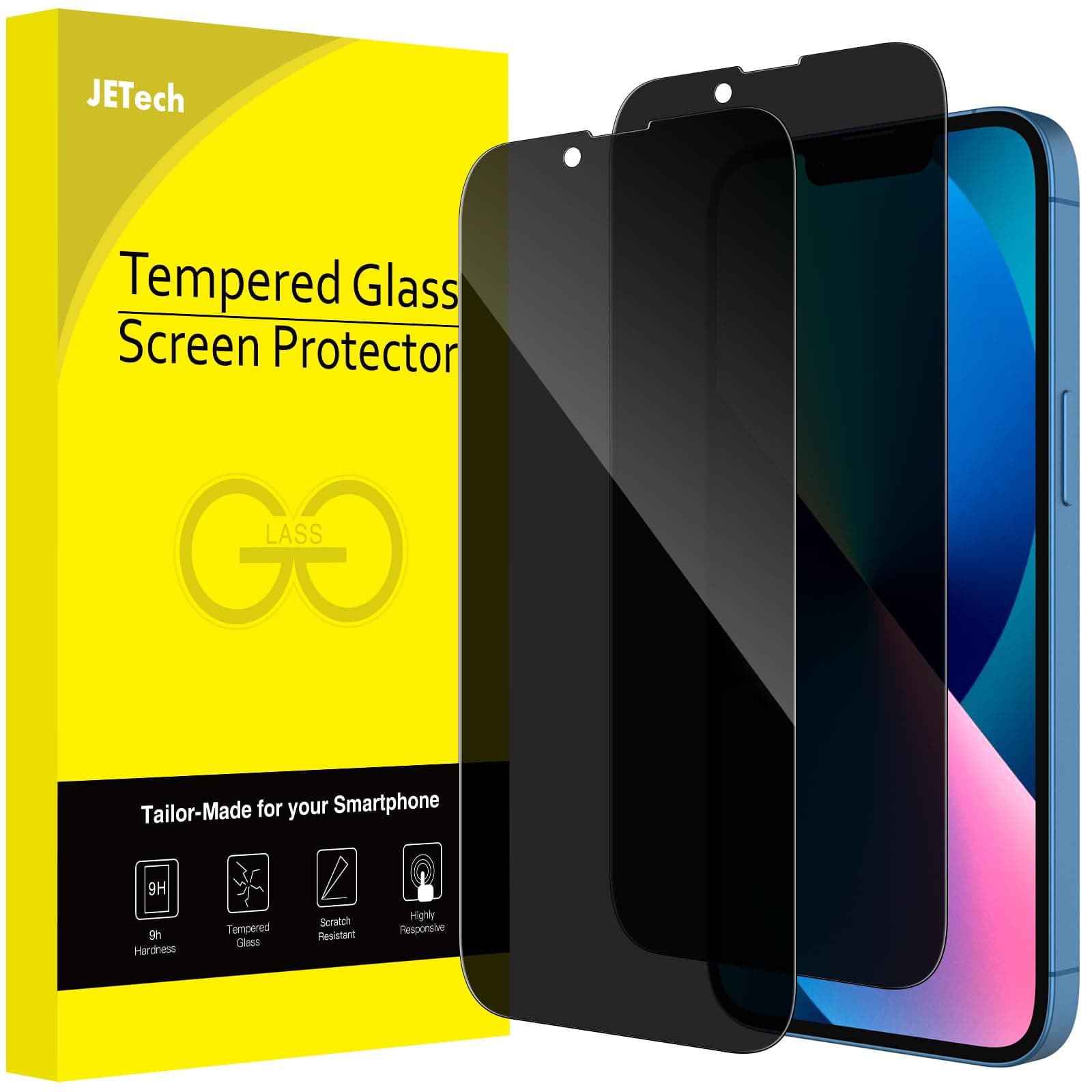 JETech Sichtschutz für iPhone 16e 2025, iPhone 13/13 Pro 6,1 Zoll 📱🔒