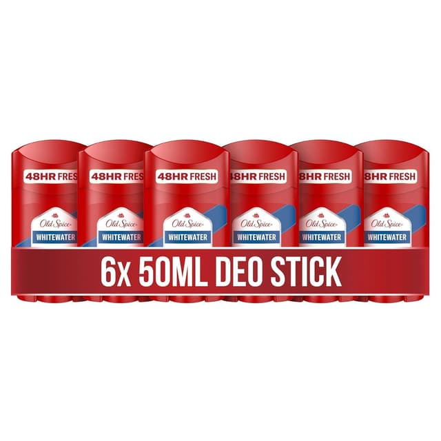 Old Spice Whitewater Deostick für Männer, 6x50 ml, 24/7 Frischhh 🌊😎🌟