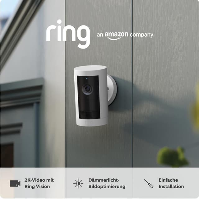 Die neue Ring Außenkamera Plus Akku (Outdoor Camera Plus) 📷 | Kabellose Überwachungskamera zur Selbstinstallation