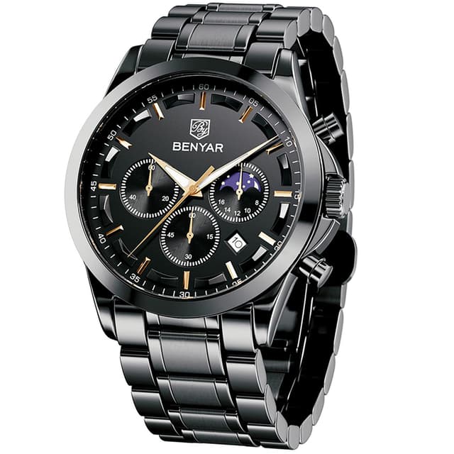 BY BENYAR Herren Chronograph Uhr - Stilvoll und Präzise ⌚🎁