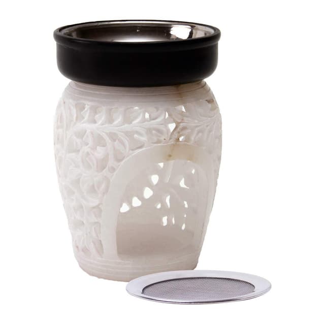 🕯️🌟 Bitto Weihrauchbrenner und Duftlampe AMPHORE Alabaster Duo 🌟🕯️