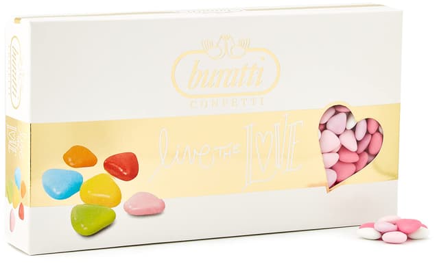 🍬 Buratti Confetti Rosa Herzförmige Gezuckerte Pralinen, 1 Stück - Spezialangebot!