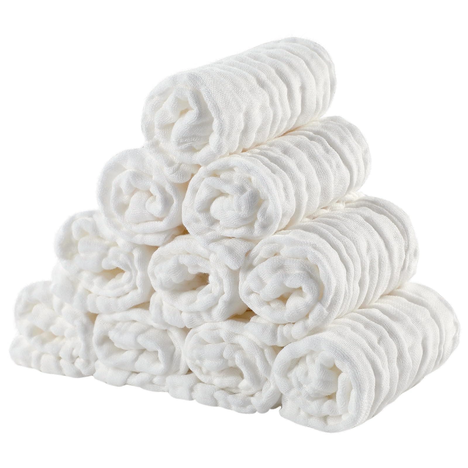 👶🏻🛁 EXTSUD Baby Waschlappen 10er Set - Hochwertige Musselin Spucktücher