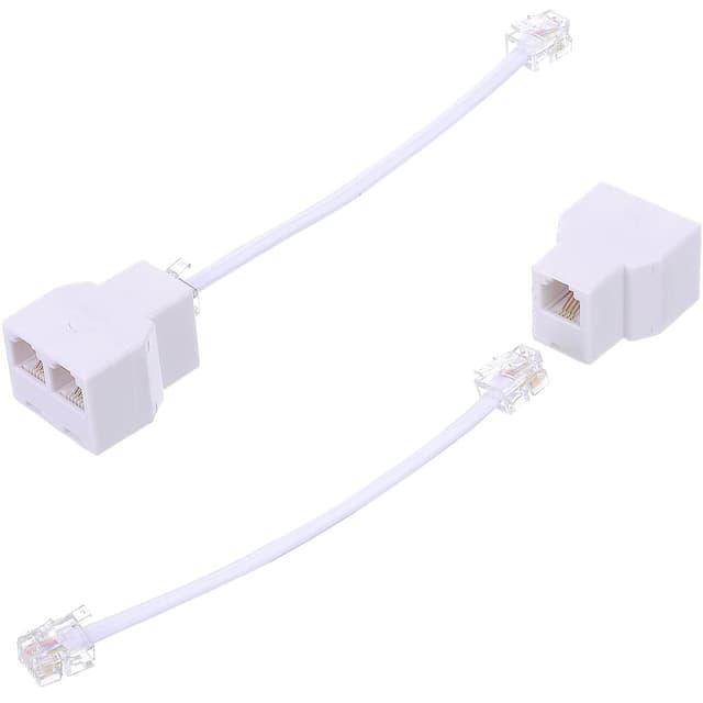 📞🔌 MAOZHOU Telefonkabel Adapter, 1 bis 2 RJ11 Buchse Y Splitter 📞🔌