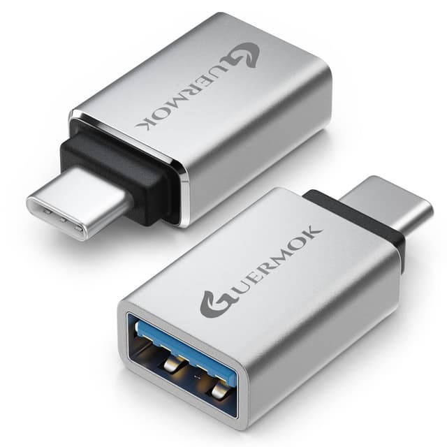 🔌📱 Guermok USBC Adapter (2er Pack) - USB C auf USB 3.0 Buchse - OTG kompatibel - Silber
