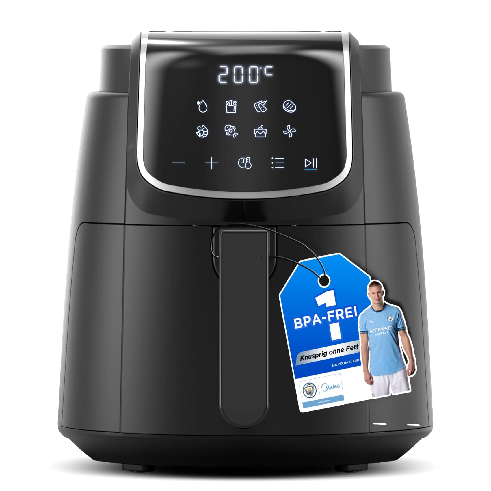 Midea Heißluftfritteuse 4L XL Air Fryer mit LED-Touchscreen 🍟🔥