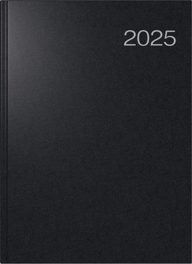 📅 Rido/Idé Buchkalender Modell Conform (2025) 📆 A4 384 Seiten - Schwarz