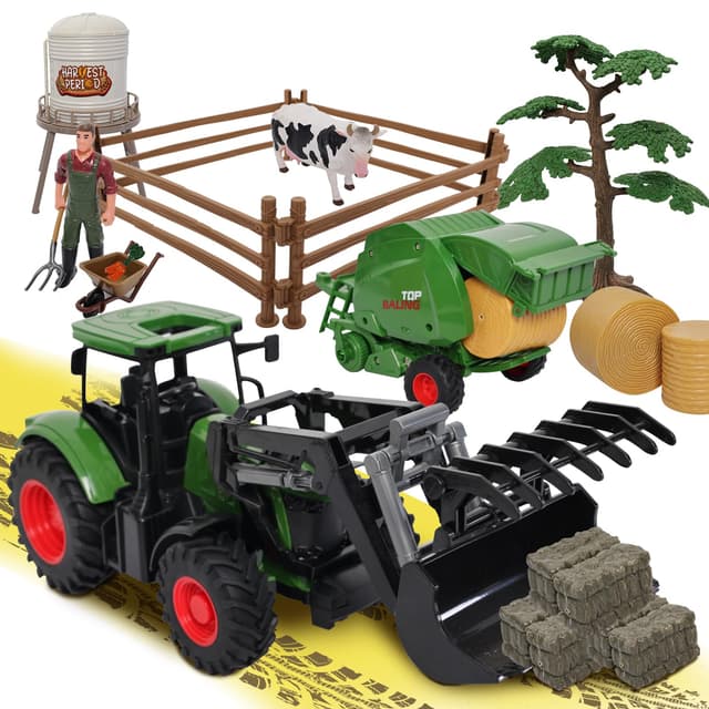 🚜🐄 Bauernhof Traktor Spielzeug - Kinder Bauernabenteuer Set