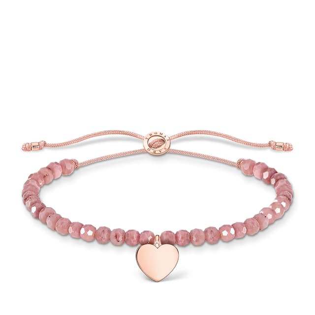 Thomas Sabo Armband rosa Perlen mit Herz 925 Sterling Silber A1985 Roségoldfarben 💖💎