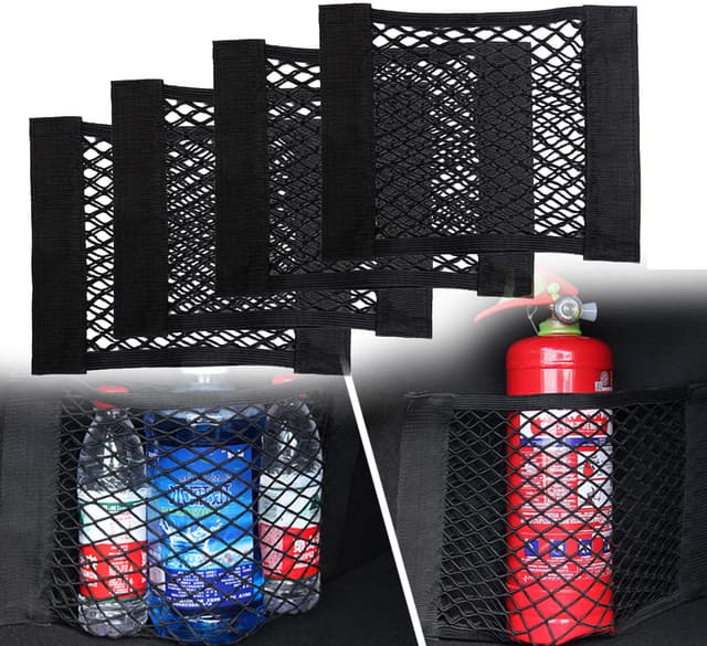 🚗🛍️ Einesin Kofferraum Netztasche 4 Stück Auto Gepäcknetz, 30 x 25cm