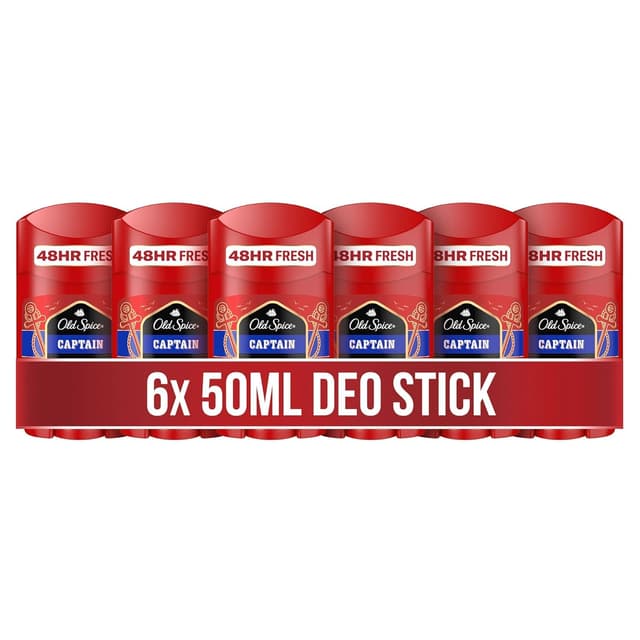 🚀 Old Spice Captain Deostick für Männer, 6x50ml - Angebot