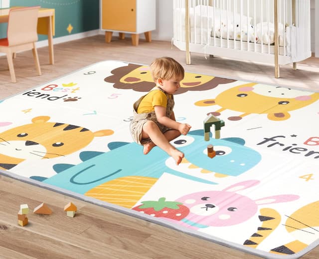 👶🎨 Spielmatte Baby 1,5cm dick Kindermatte Faltbar Krabbeldecke