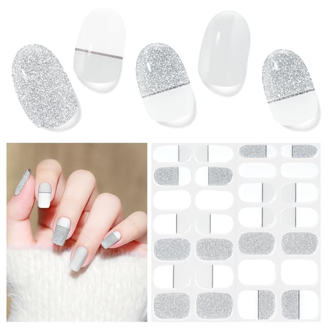 🌟 Nagelfolie UV Härtend - 28 Stück Nagelaufkleber 🌈