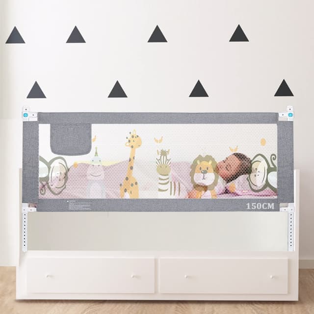 Sentasi Rausfallschutz Kinderbett 150CM mit Tierischen Patterns 💕