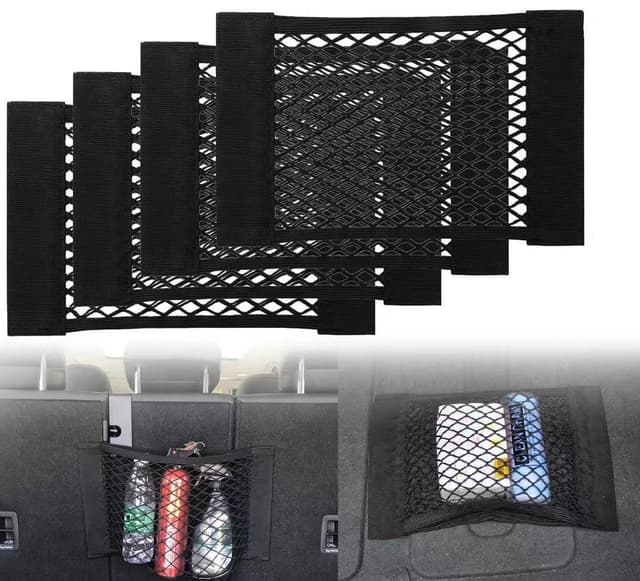 🚗🔥 Einesin Kofferraum Netztasche 4 Stück Auto Gepäcknetz 🛍️