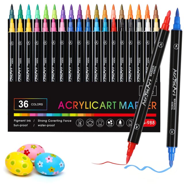 Diboniur 36 Farben Acrylstifte für Steine Wasserfest 🎨